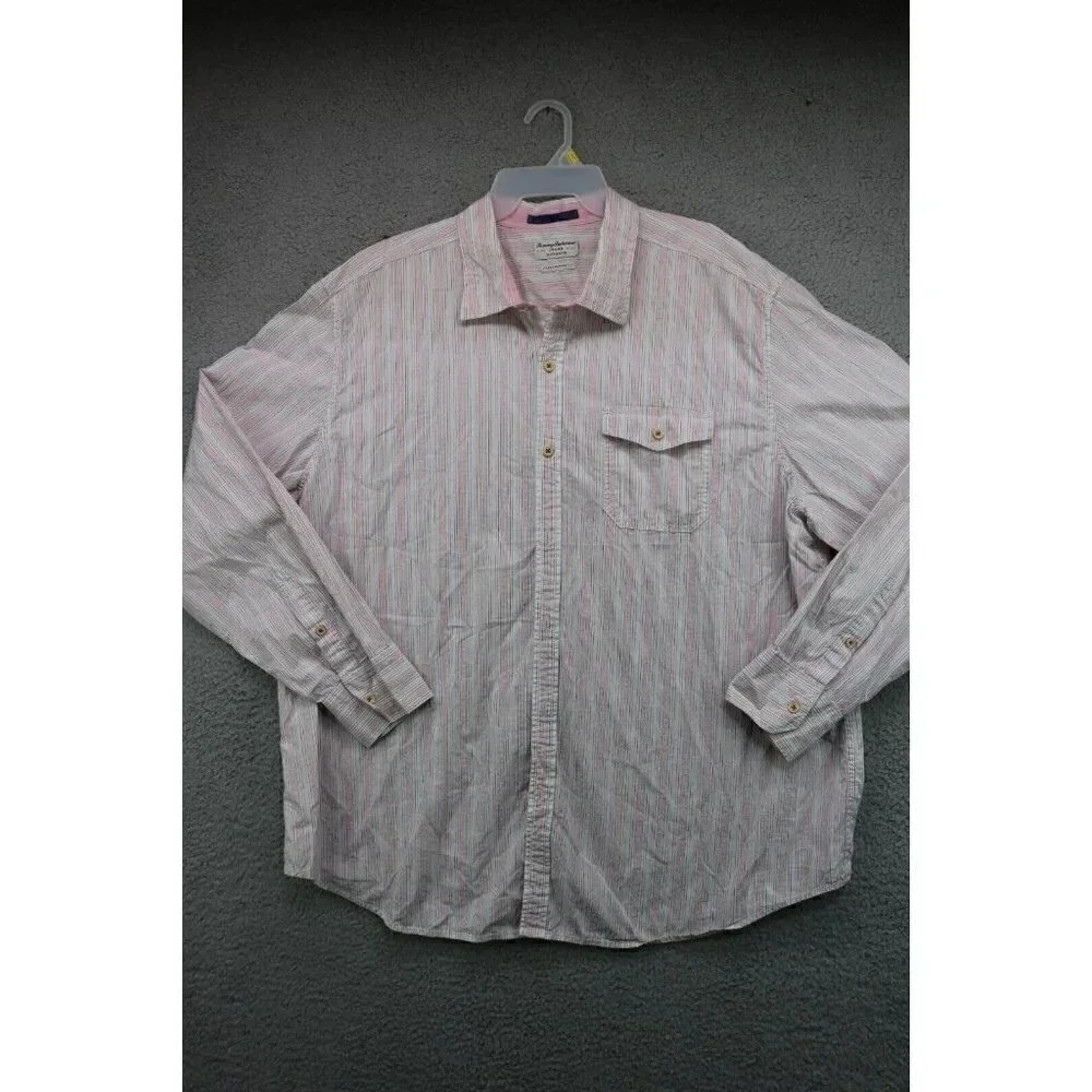 Tommy Bahama Men's Island Crafted-Island Modern Fit Shirt-XXL-100% Cotton